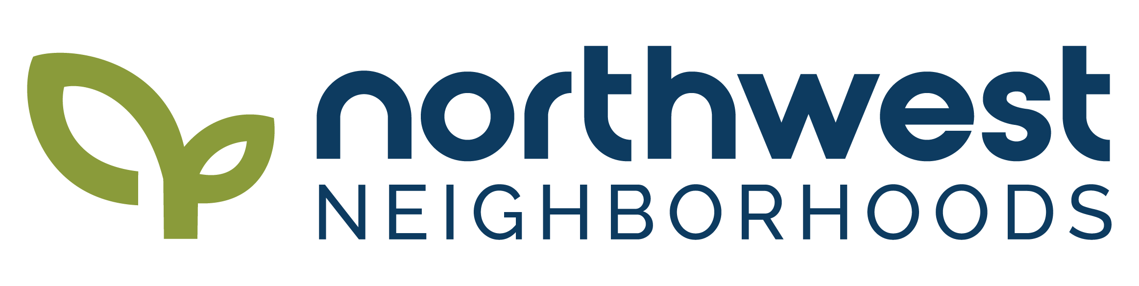 the logo for northwest neighborhood with the word neighborhood on a green background